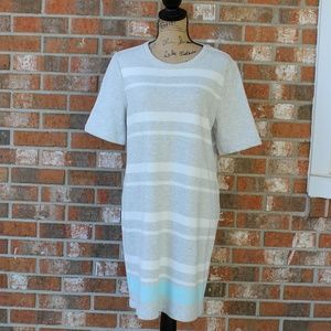 Lou & Grey Sweatshirt Striped Dress Size Large